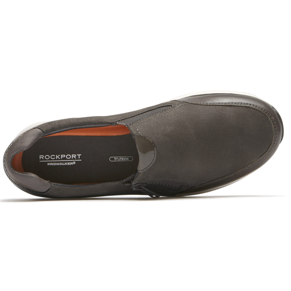 Rockport Slip-Ons Dame Mørke Grå - Trustride Side Zip - EJZS79382